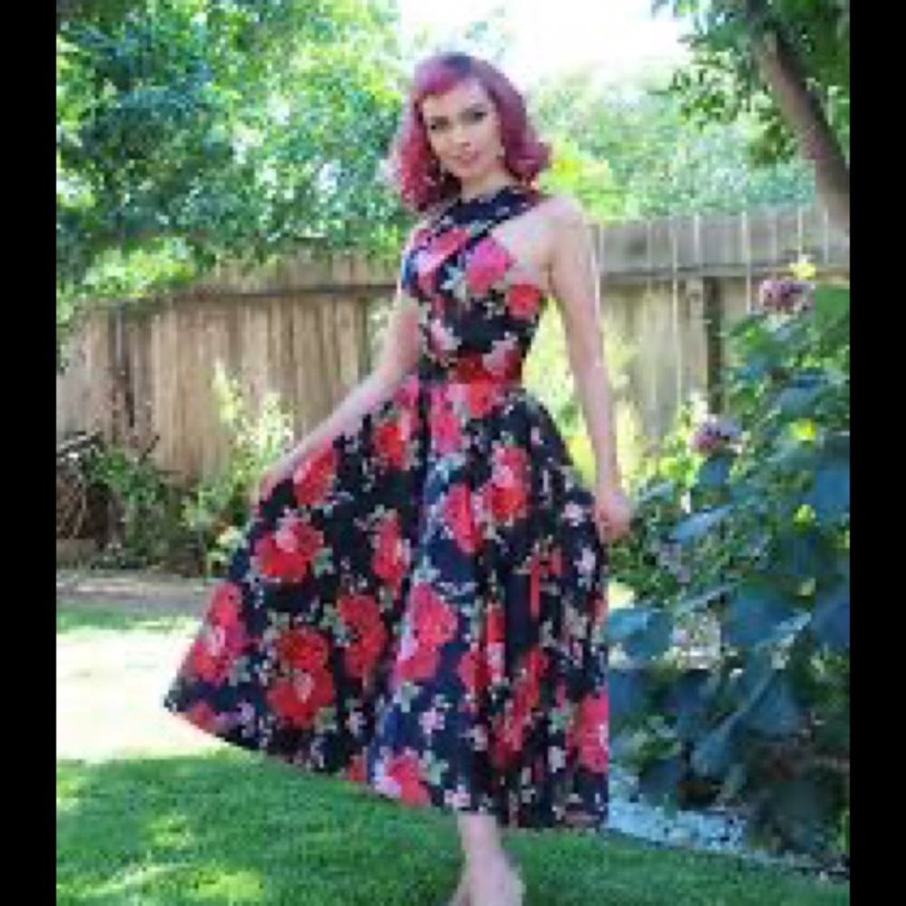 Red rose mia dress